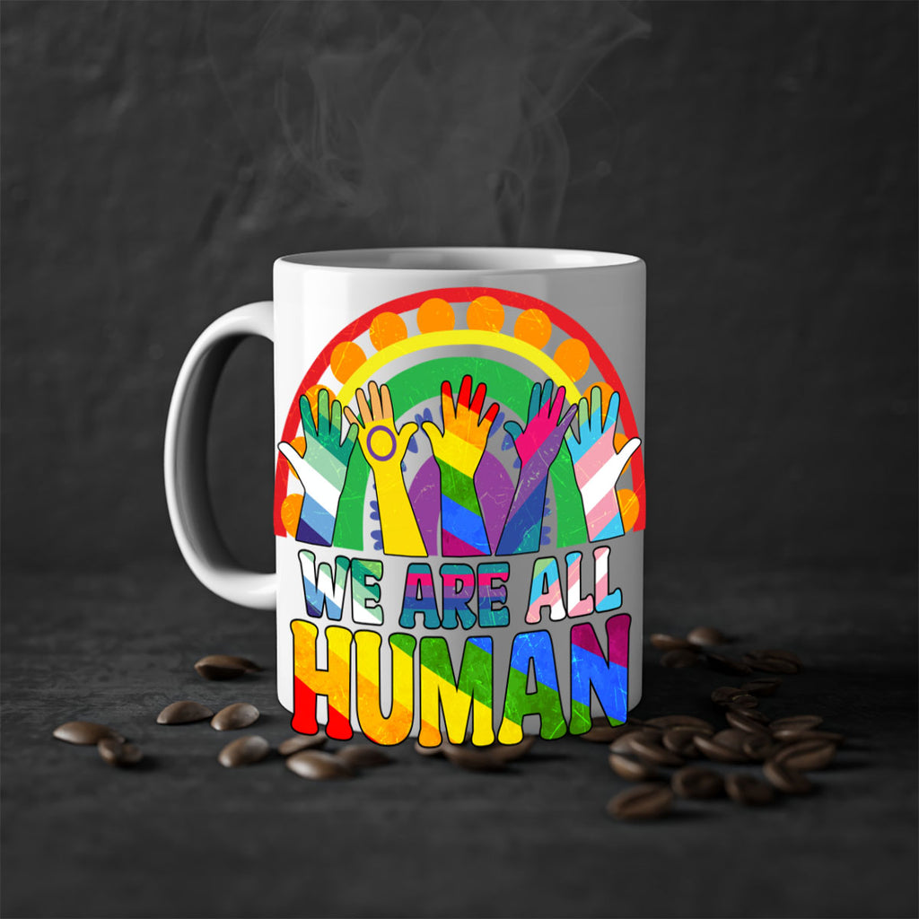 We Are All Human Pride Ally Rainbow Lgbt 25#- lgbt-Mug / Coffee Cup