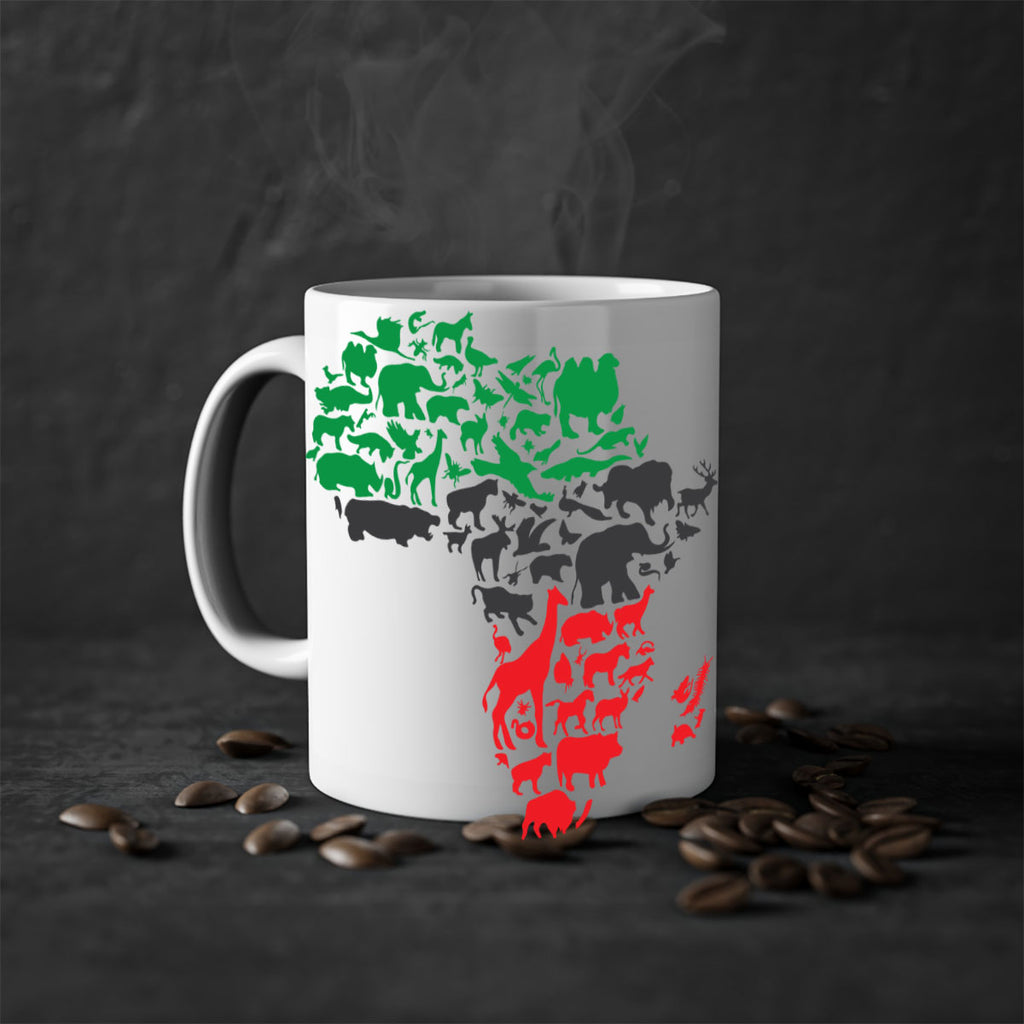 africa animals color 278#- black words - phrases-Mug / Coffee Cup