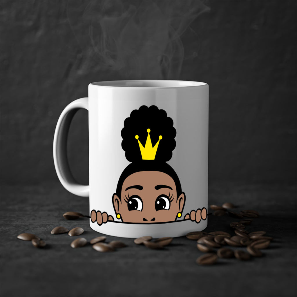 afro puff crown girl 2#- Black women - Girls-Mug / Coffee Cup