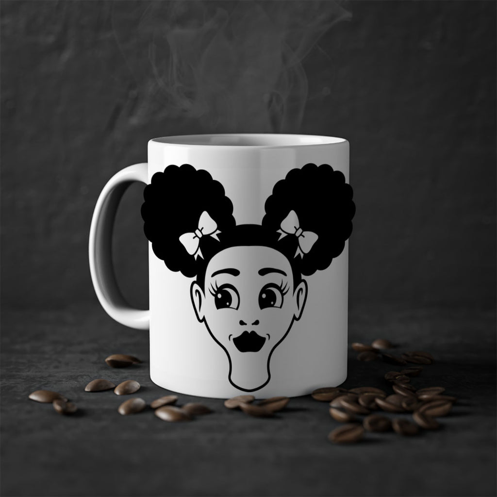 afro puffs girl face 73#- Black women - Girls-Mug / Coffee Cup