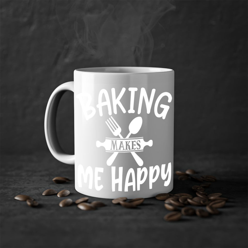 baking makes me happy 54#- kitchen-Mug / Coffee Cup