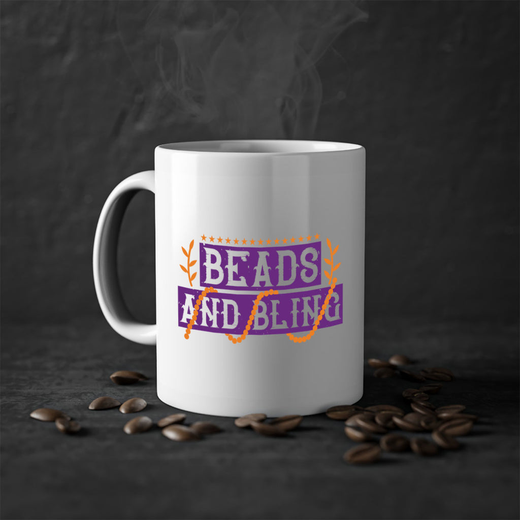 beads and bling 40#- mardi gras-Mug / Coffee Cup