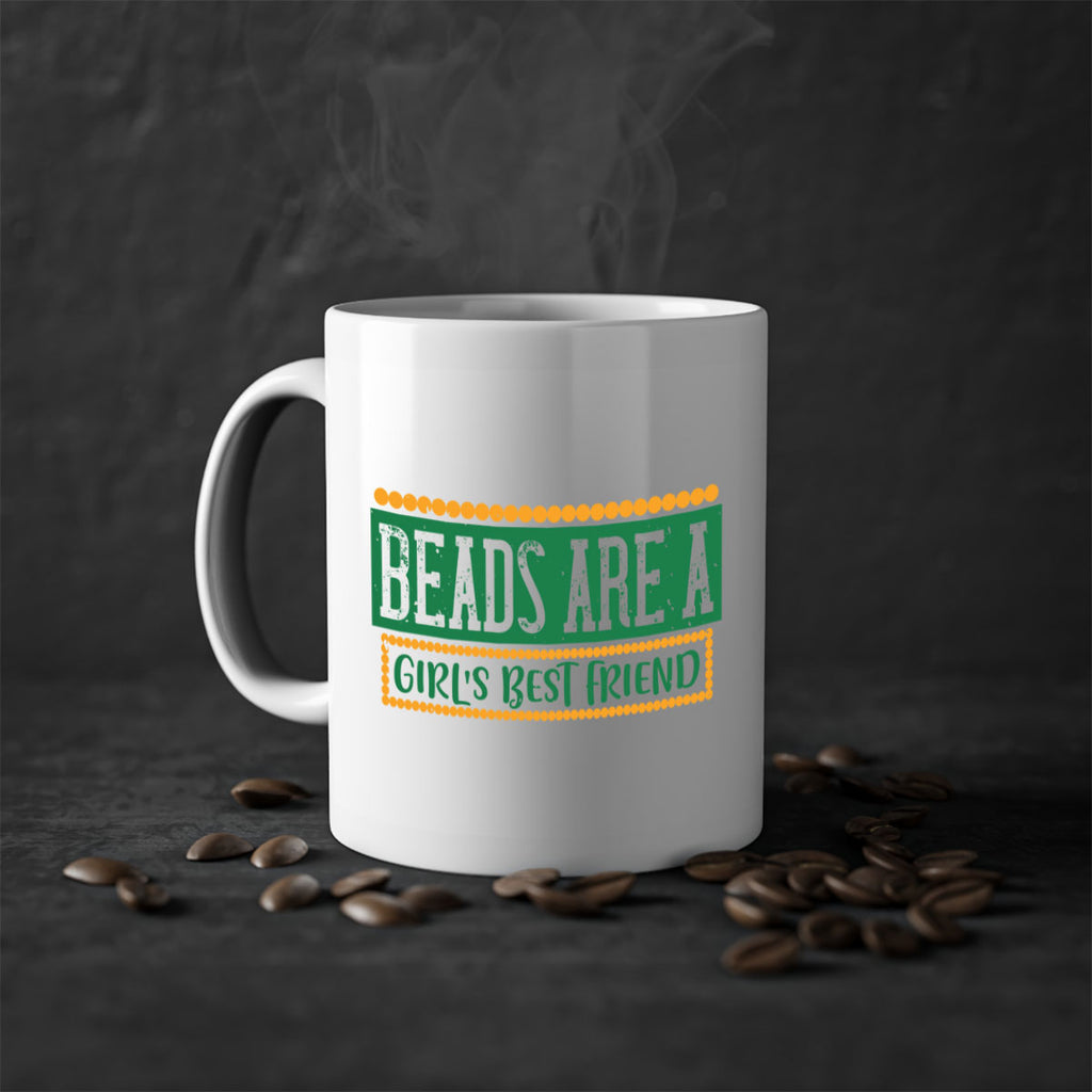beads are a girls best friend 29#- mardi gras-Mug / Coffee Cup