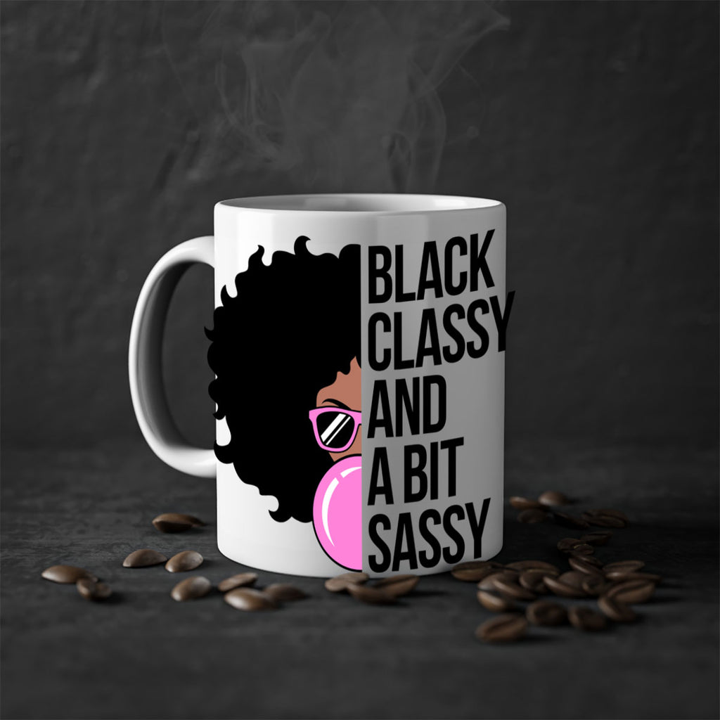 black classy and a bit sassy 250#- black words - phrases-Mug / Coffee Cup