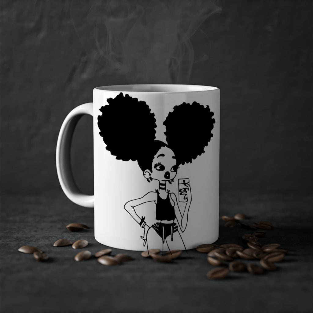 black girl taking mirror selfie  2#- Black women - Girls-Mug / Coffee Cup
