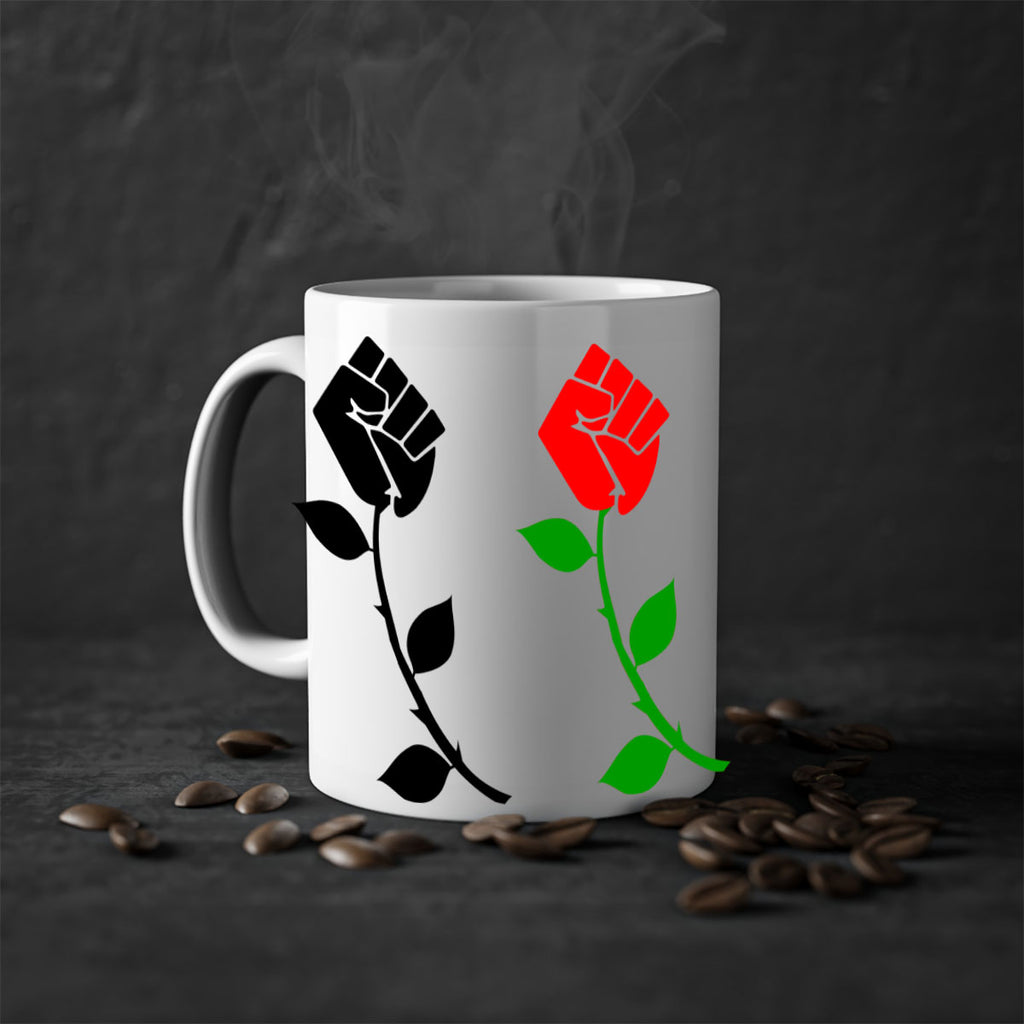 black power fist rose 197#- black words - phrases-Mug / Coffee Cup