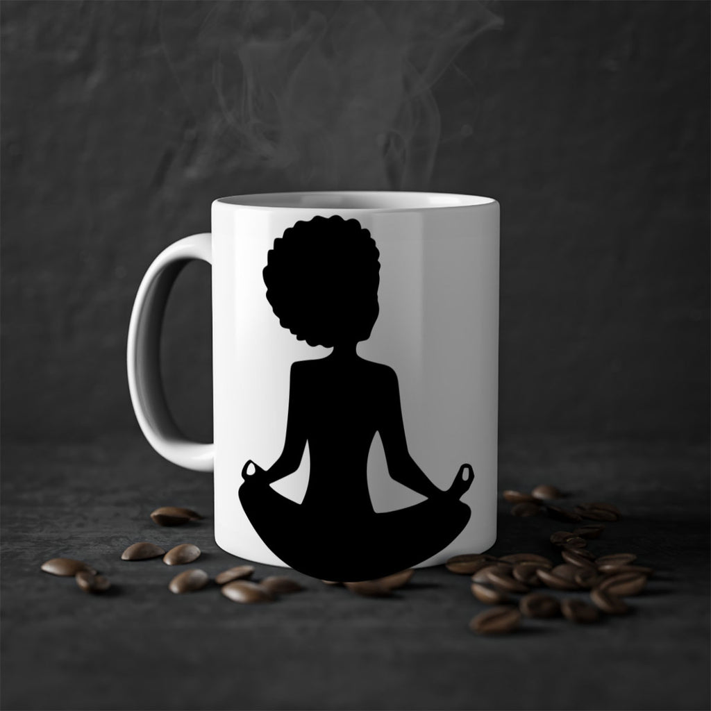 black woman sitting 8#- Black women - Girls-Mug / Coffee Cup