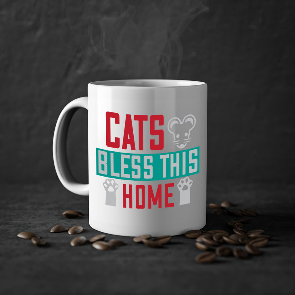 cats bless this home Style 36#- cat-Mug / Coffee Cup