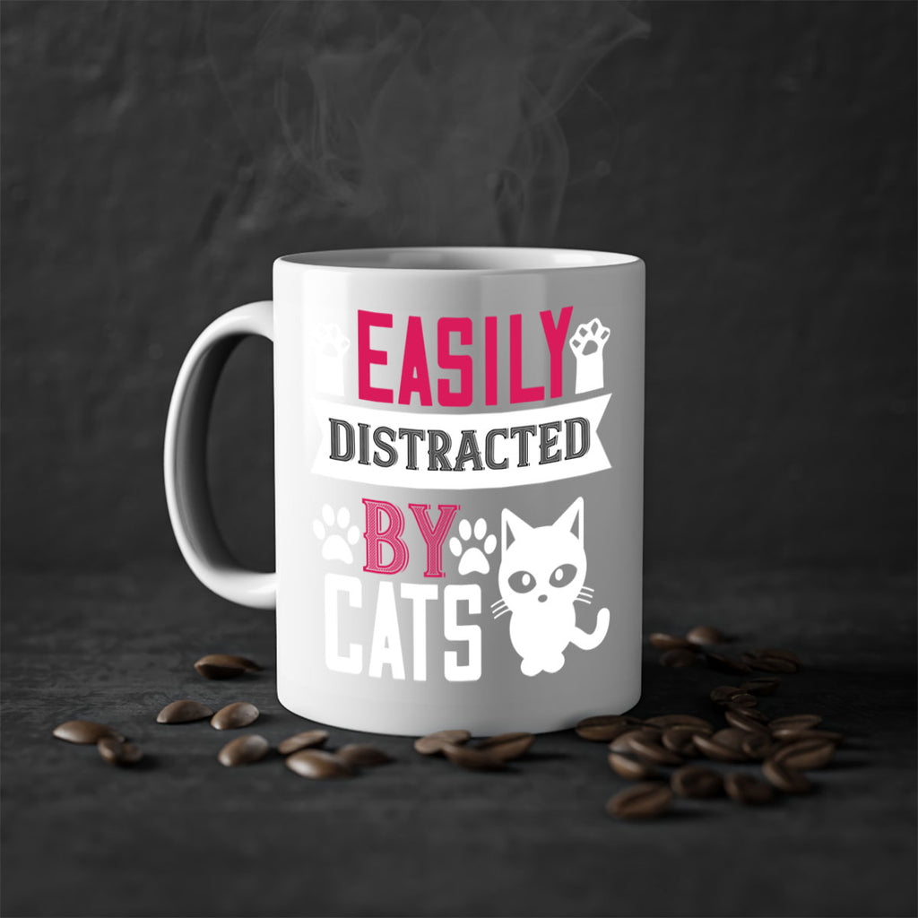 easily distracted by cats Style 47#- cat-Mug / Coffee Cup