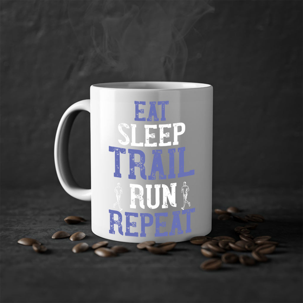 eat sleep trail run repeat 45#- running-Mug / Coffee Cup