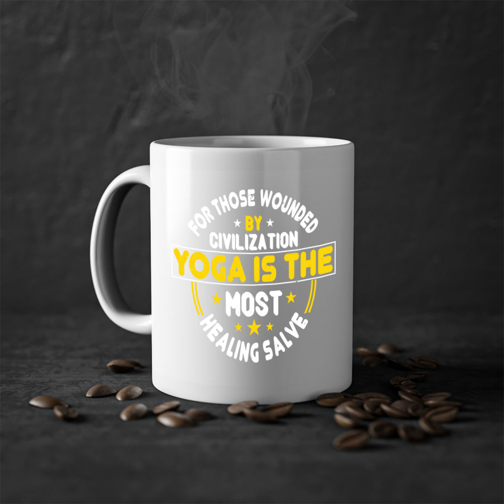 for those wounded by civilization yoga is the most healing salve 88#- yoga-Mug / Coffee Cup