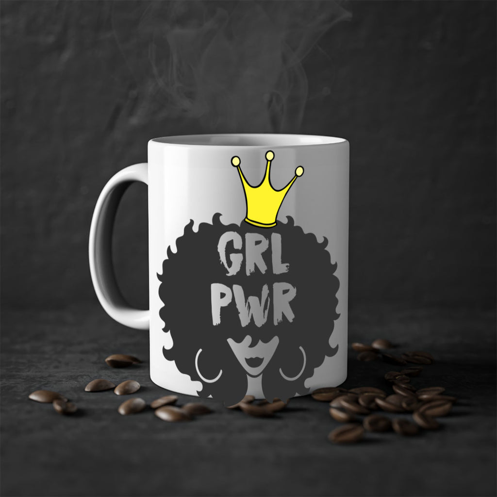 girl power with crown 34#- Black women - Girls-Mug / Coffee Cup