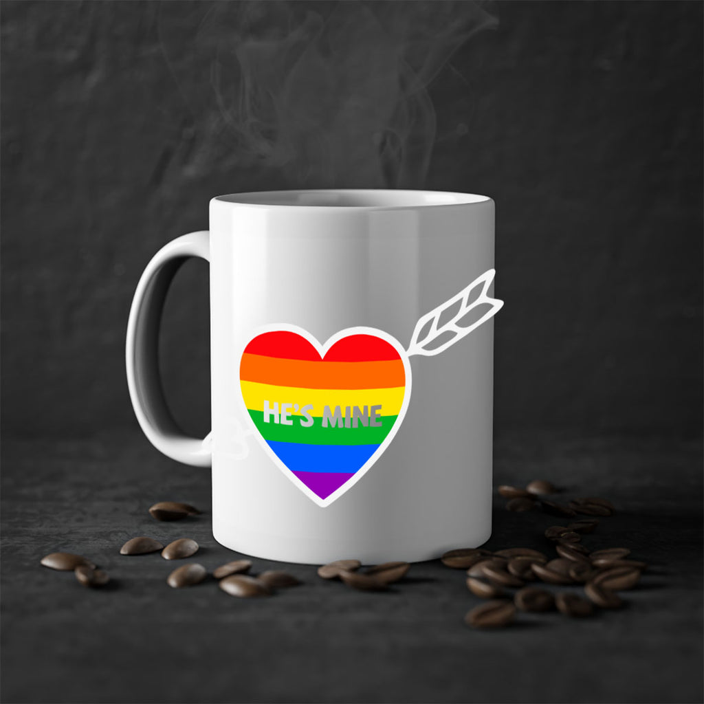 hes mine couple rainbow lgbt lgbt 133#- lgbt-Mug / Coffee Cup