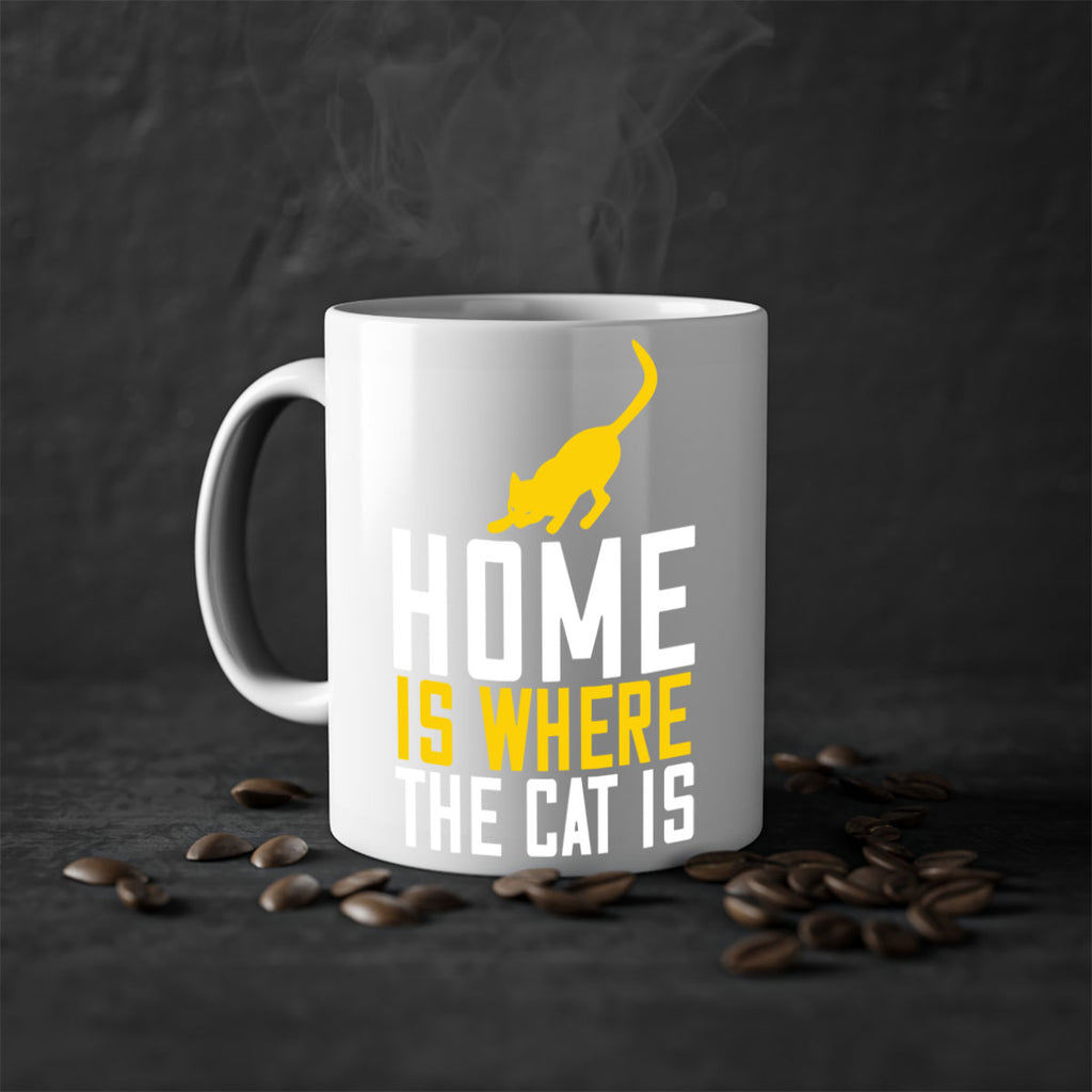 home is where the cat is Style 49#- cat-Mug / Coffee Cup
