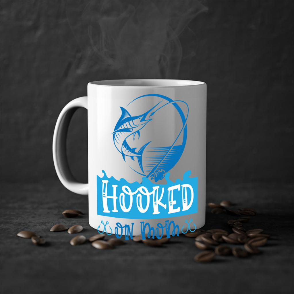hooked on mom 217#- fishing-Mug / Coffee Cup