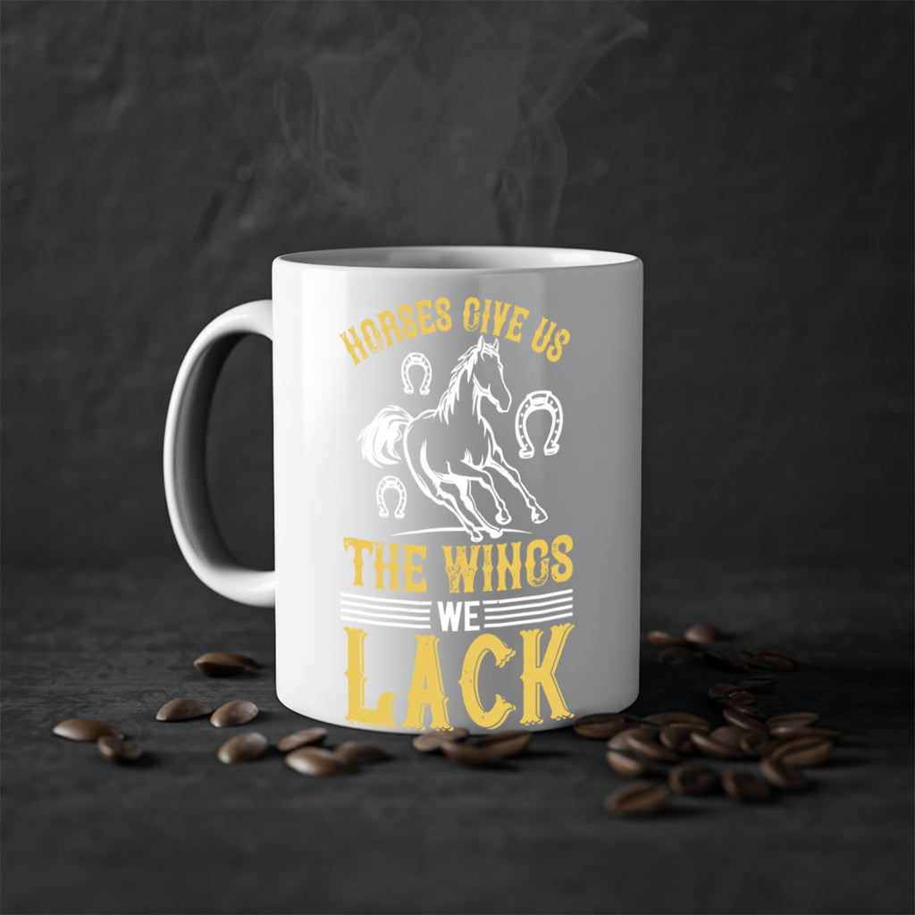 horses give us the wings we lack Style 44#- horse-Mug / Coffee Cup
