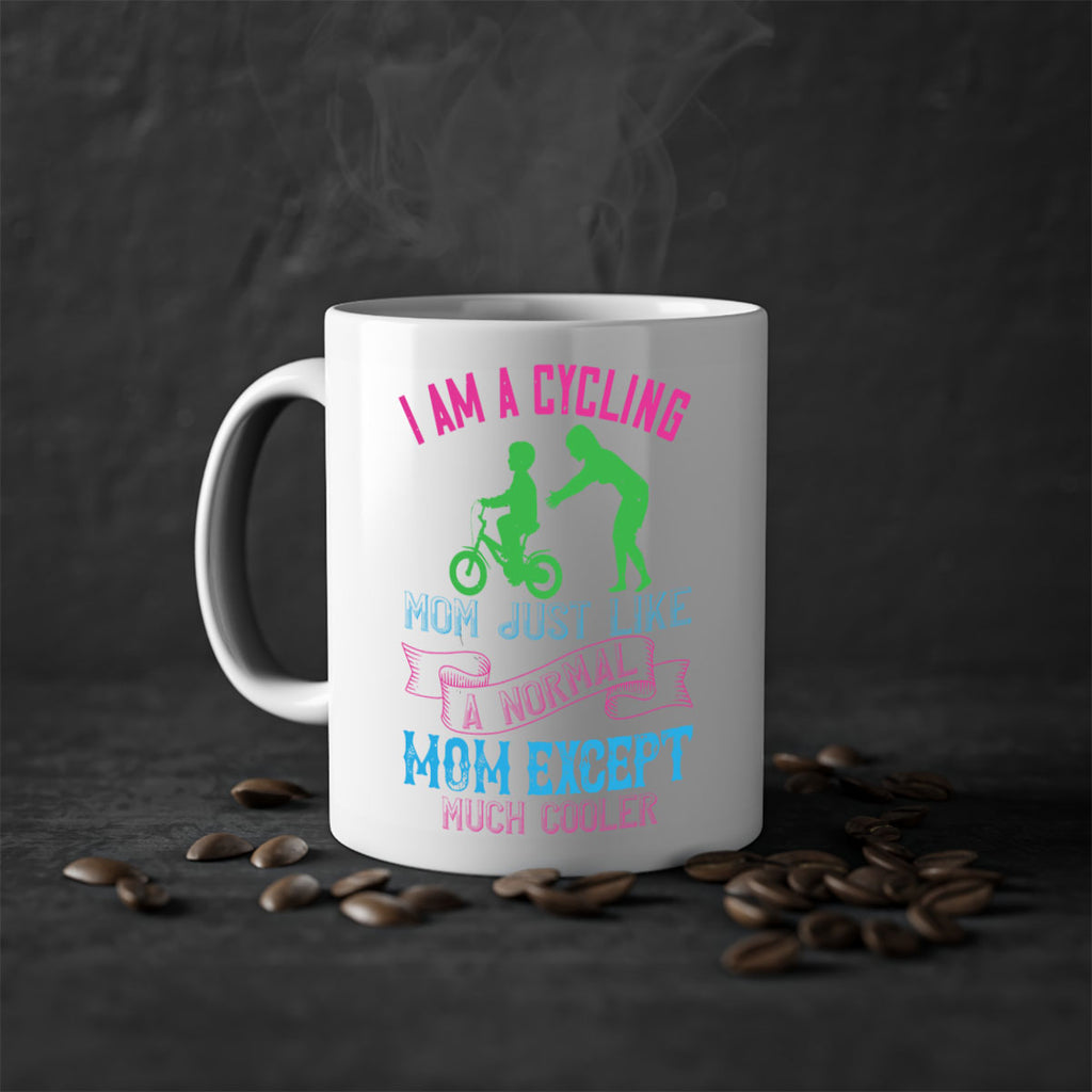 i am a cycling mom just like a normal 164#- mom-Mug / Coffee Cup