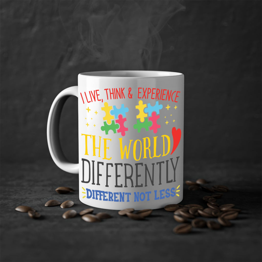 i live think experience the world differently different not less Style 20#- autism-Mug / Coffee Cup