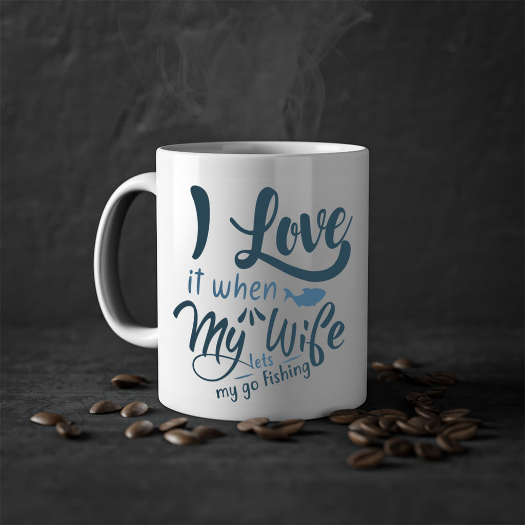i love it when 100#- fishing-Mug / Coffee Cup