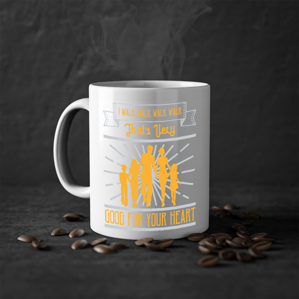i walk walk walk walk thats very good for your heart 55#- walking-Mug / Coffee Cup