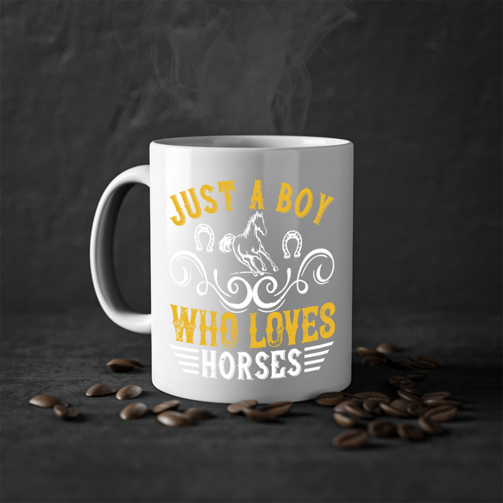 just a boy who loves horses Style 32#- horse-Mug / Coffee Cup