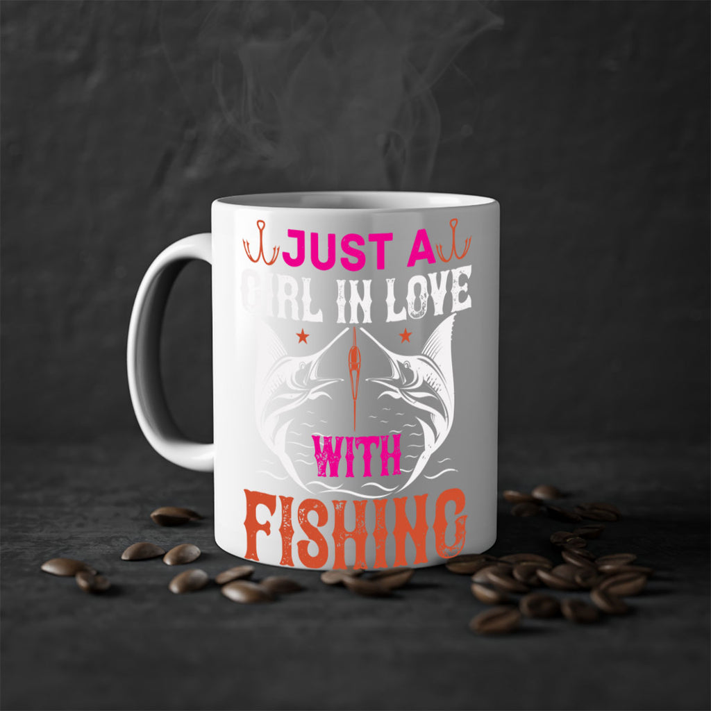 just a girl in love with fishing 73#- fishing-Mug / Coffee Cup