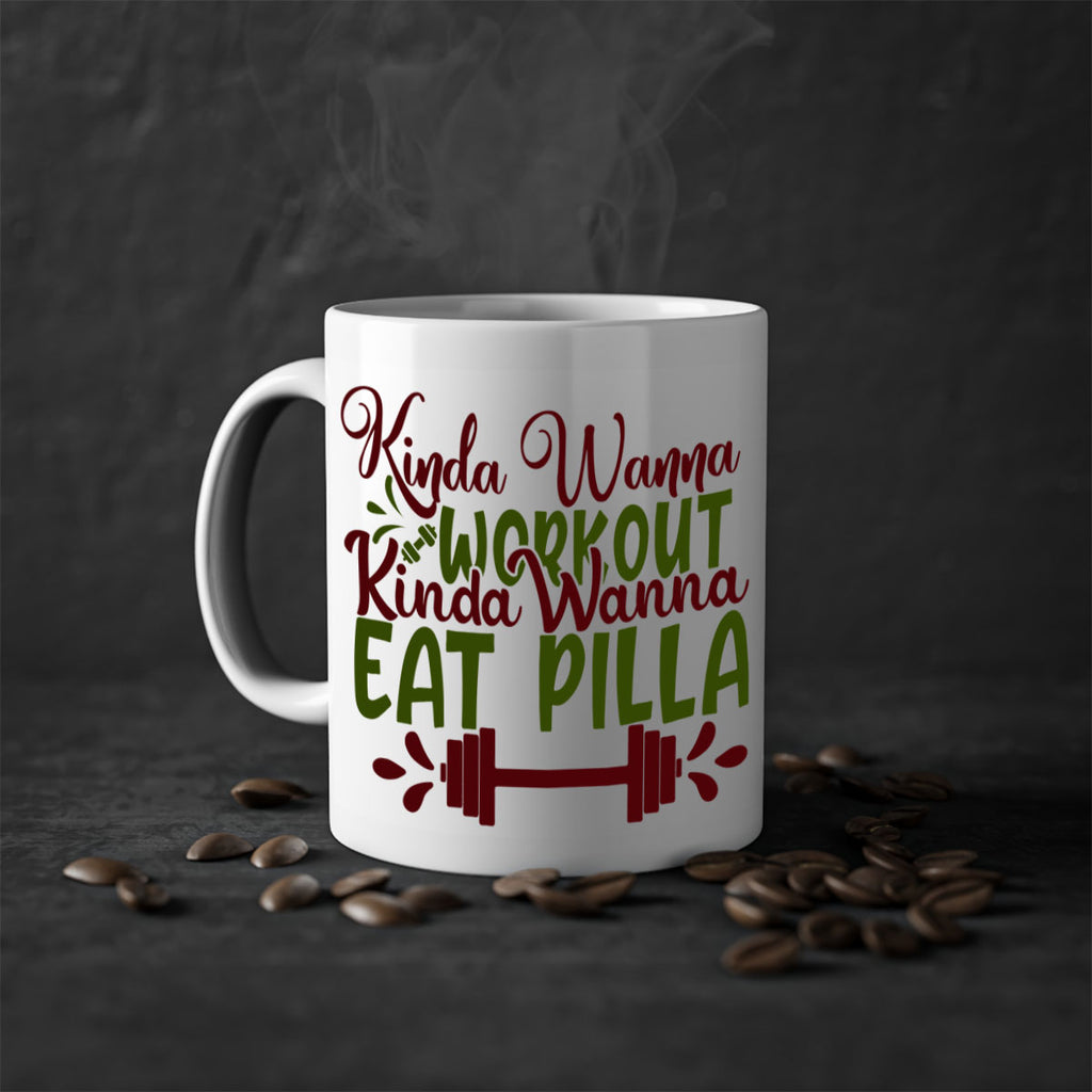 kinda wanna workout kinda wanna eat pilla 38#- gym-Mug / Coffee Cup