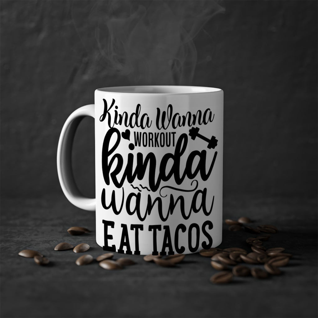 kinda wanna workout kinda wanna eat tacos 35#- gym-Mug / Coffee Cup