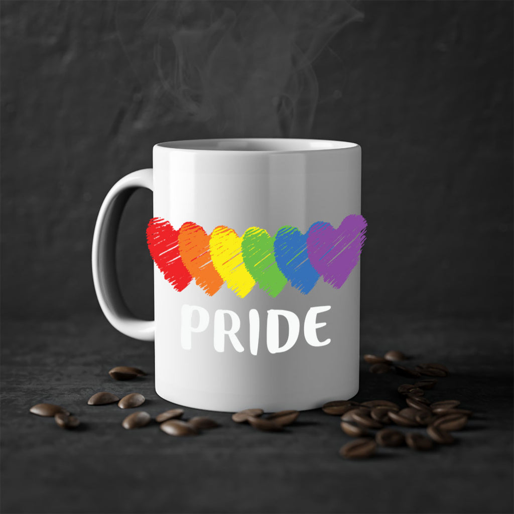 lgbt pride flag rainbow hearts lgbt 99#- lgbt-Mug / Coffee Cup