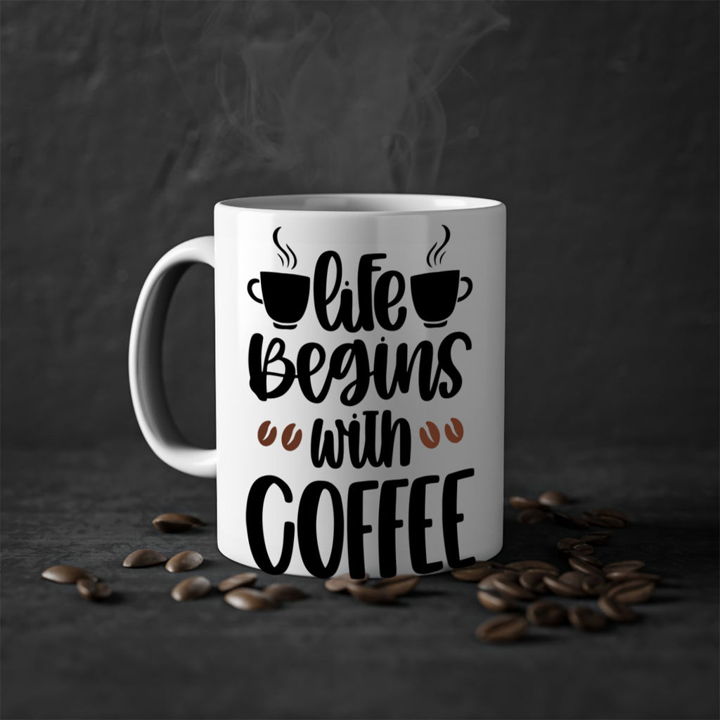 life begins with coffee 77#- coffee-Mug / Coffee Cup