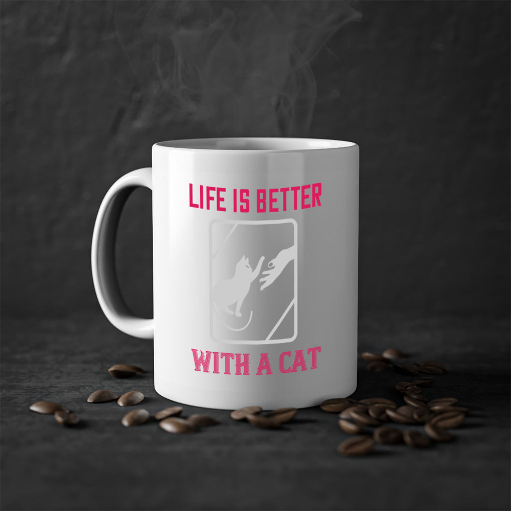 life is better with a cat Style 63#- cat-Mug / Coffee Cup