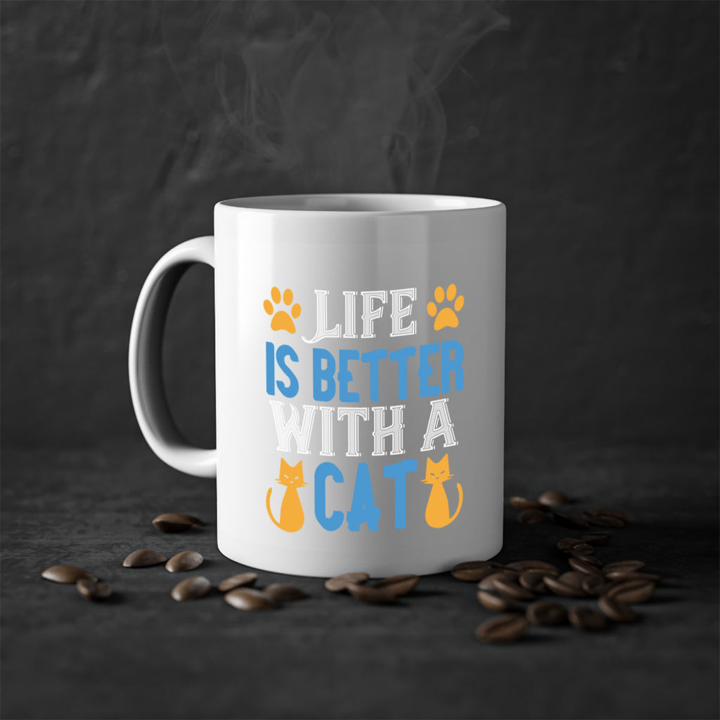 life is better with cat Style 64#- cat-Mug / Coffee Cup