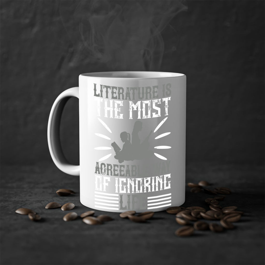 literature is the most agreeable way of ignoring life 61#- Reading - Books-Mug / Coffee Cup
