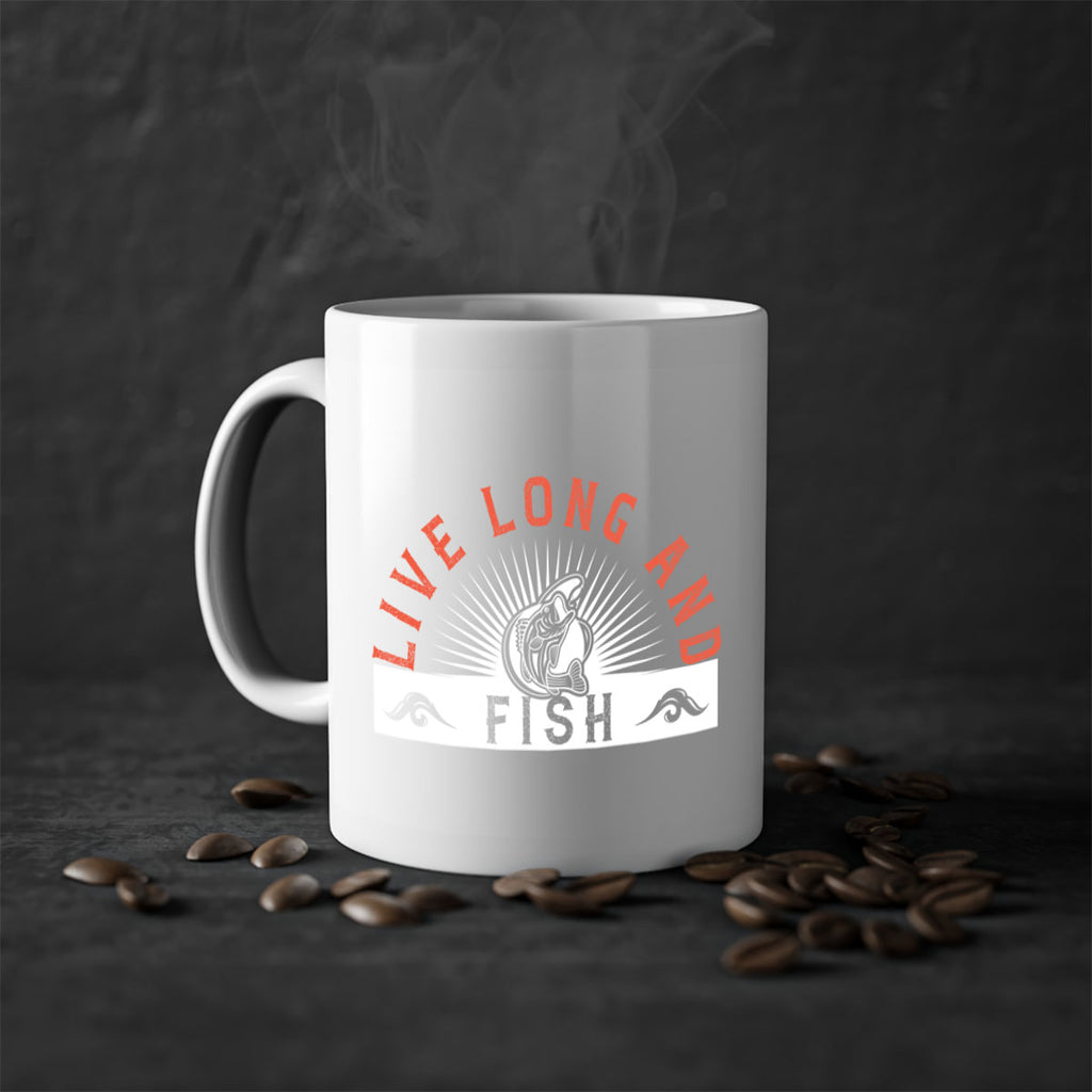 live long and fish 242#- fishing-Mug / Coffee Cup