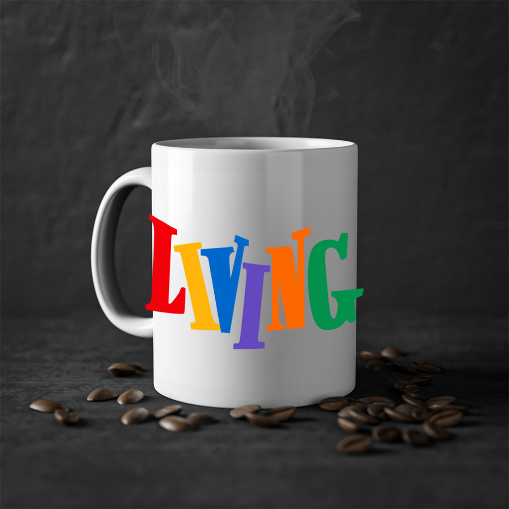living  99#- black words - phrases-Mug / Coffee Cup