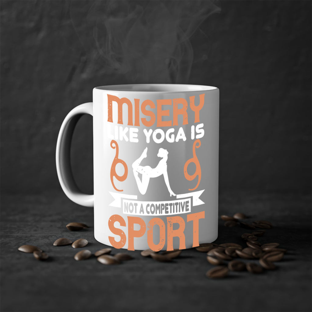 misery like yoga is not a competitive sport 70#- yoga-Mug / Coffee Cup