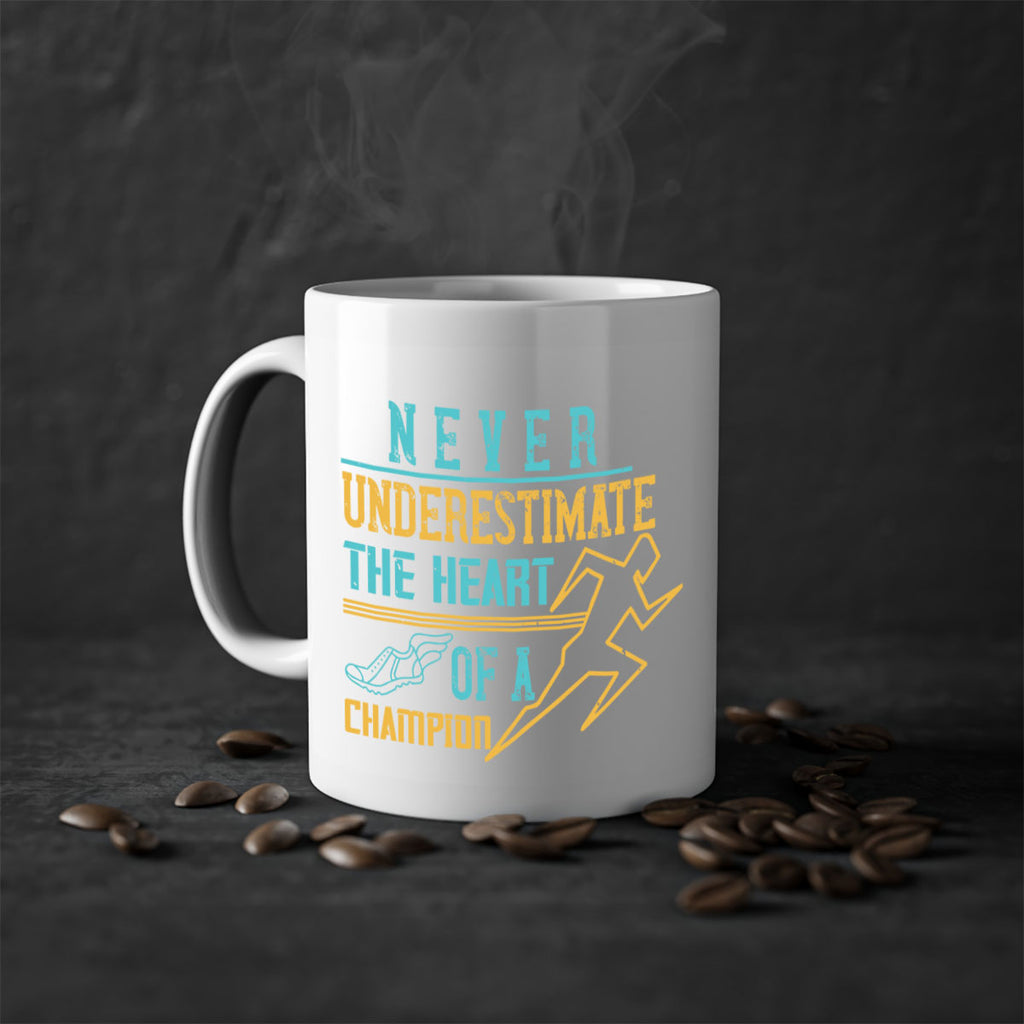 never underestimate the heart of a champion 30#- running-Mug / Coffee Cup