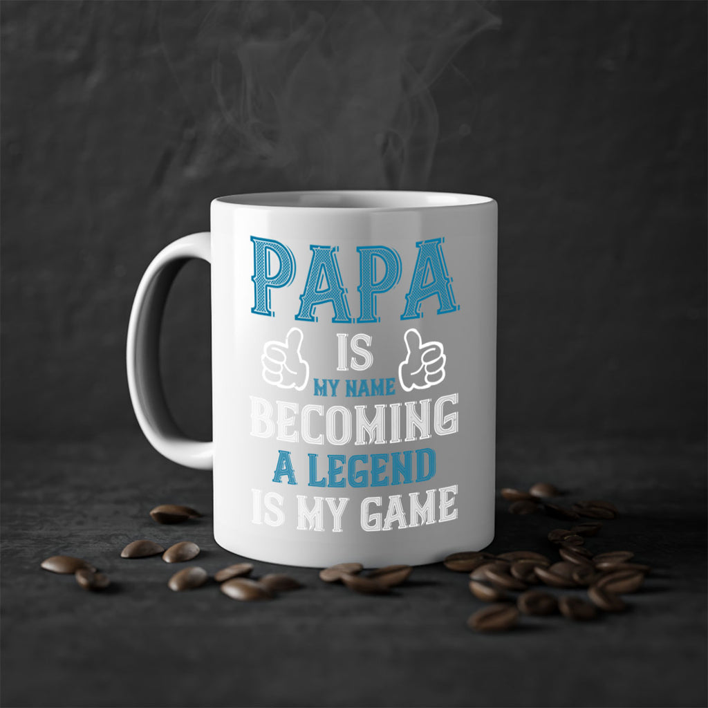 papa is my name becoming a legend is my game 17#- grandpa-Mug / Coffee Cup