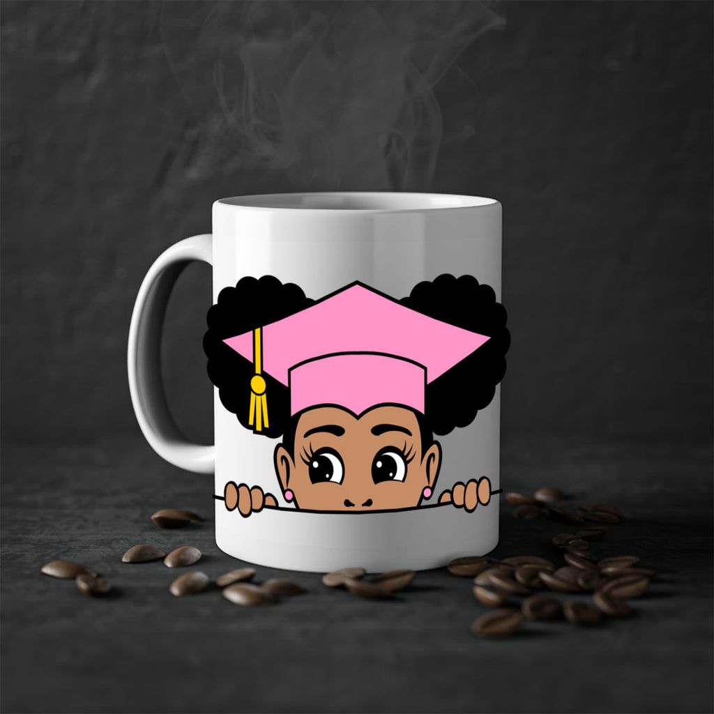 peekaboo afro puffs grad girl 23#- Black women - Girls-Mug / Coffee Cup