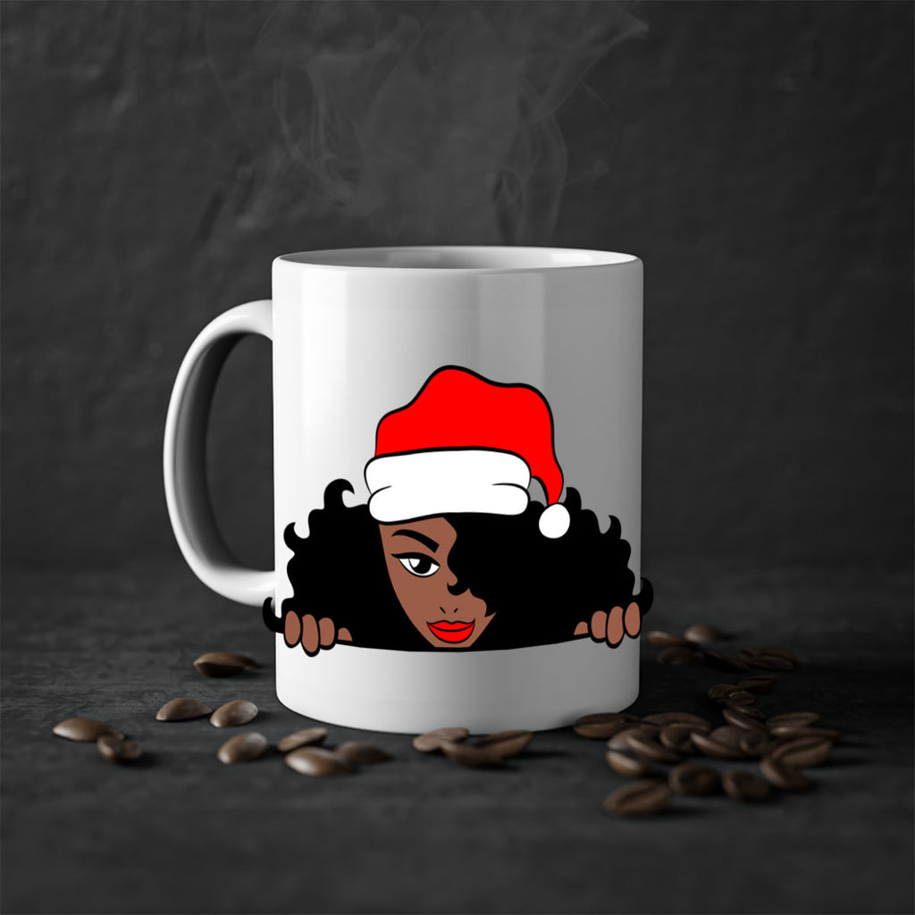 peekaboo santa girl 22#- Black women - Girls-Mug / Coffee Cup