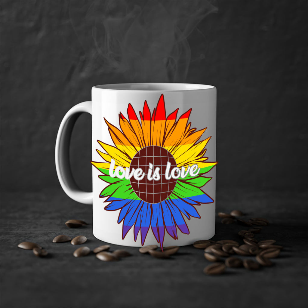 rainbow sunflower love is love 26#- lgbt-Mug / Coffee Cup