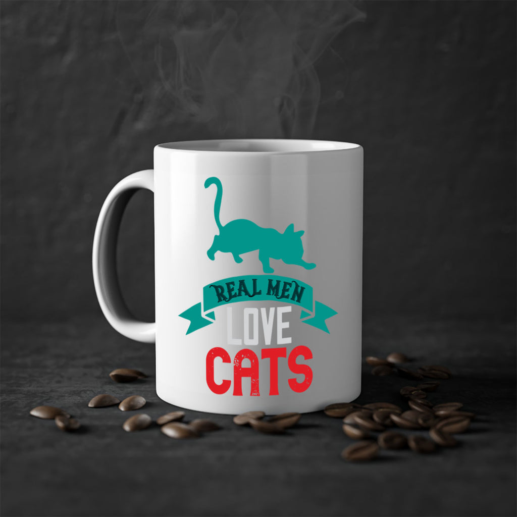 real man love cats o Style 112#- cat-Mug / Coffee Cup