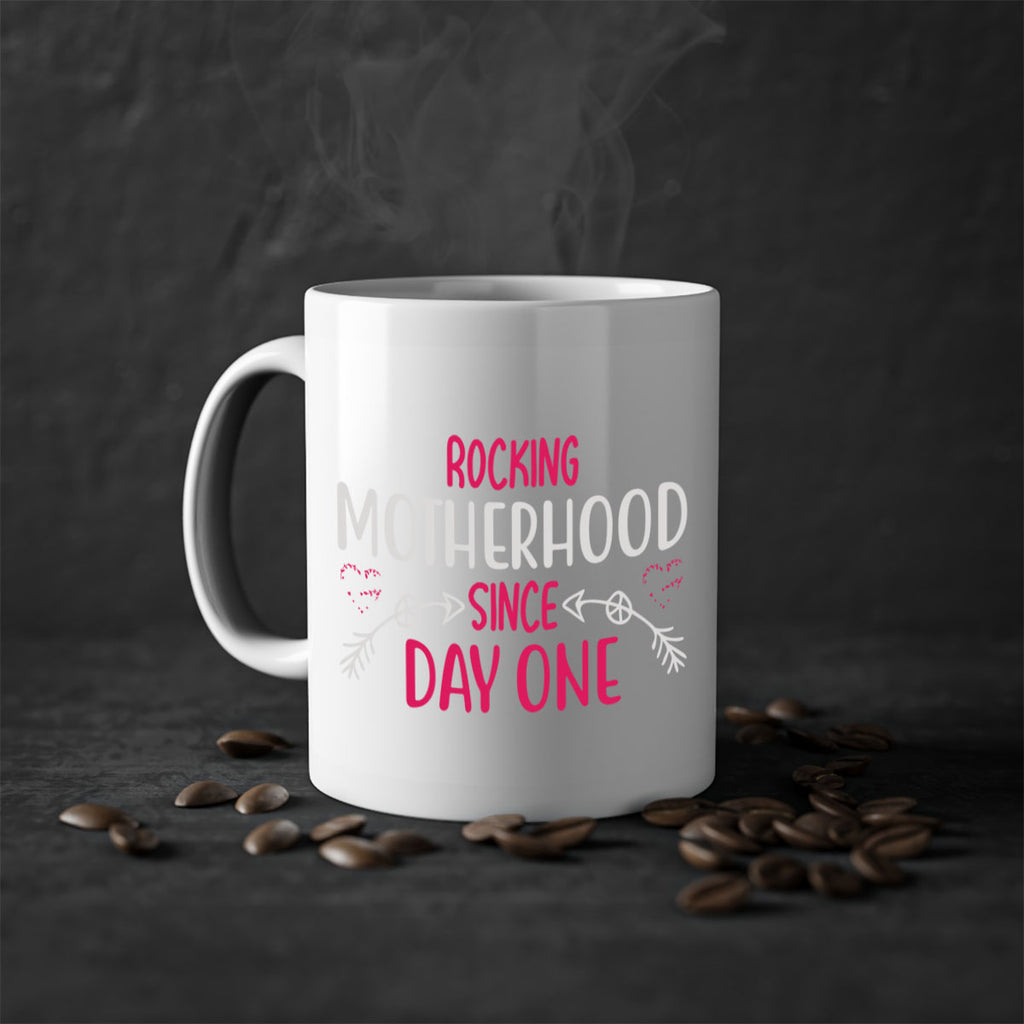 rocking motherhood since day one 69#- mom-Mug / Coffee Cup