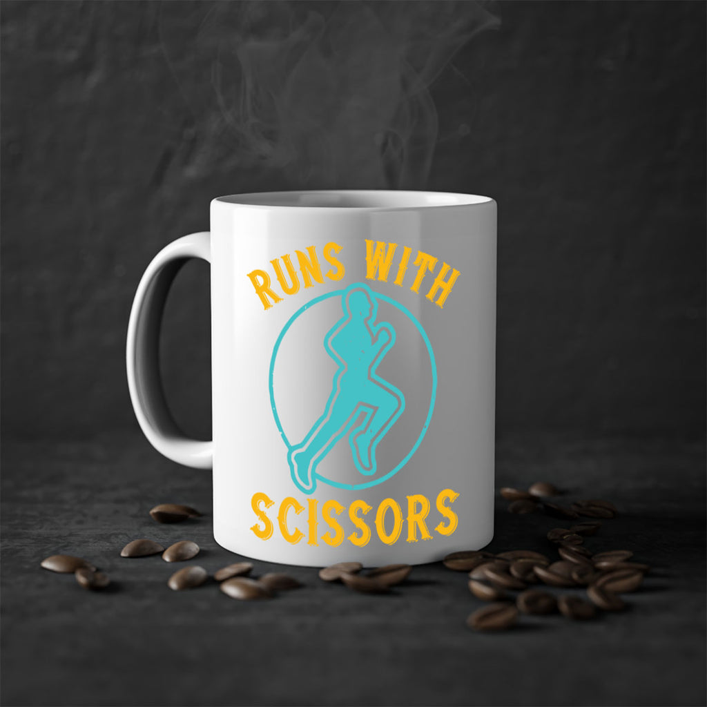 run with sclssors 25#- running-Mug / Coffee Cup