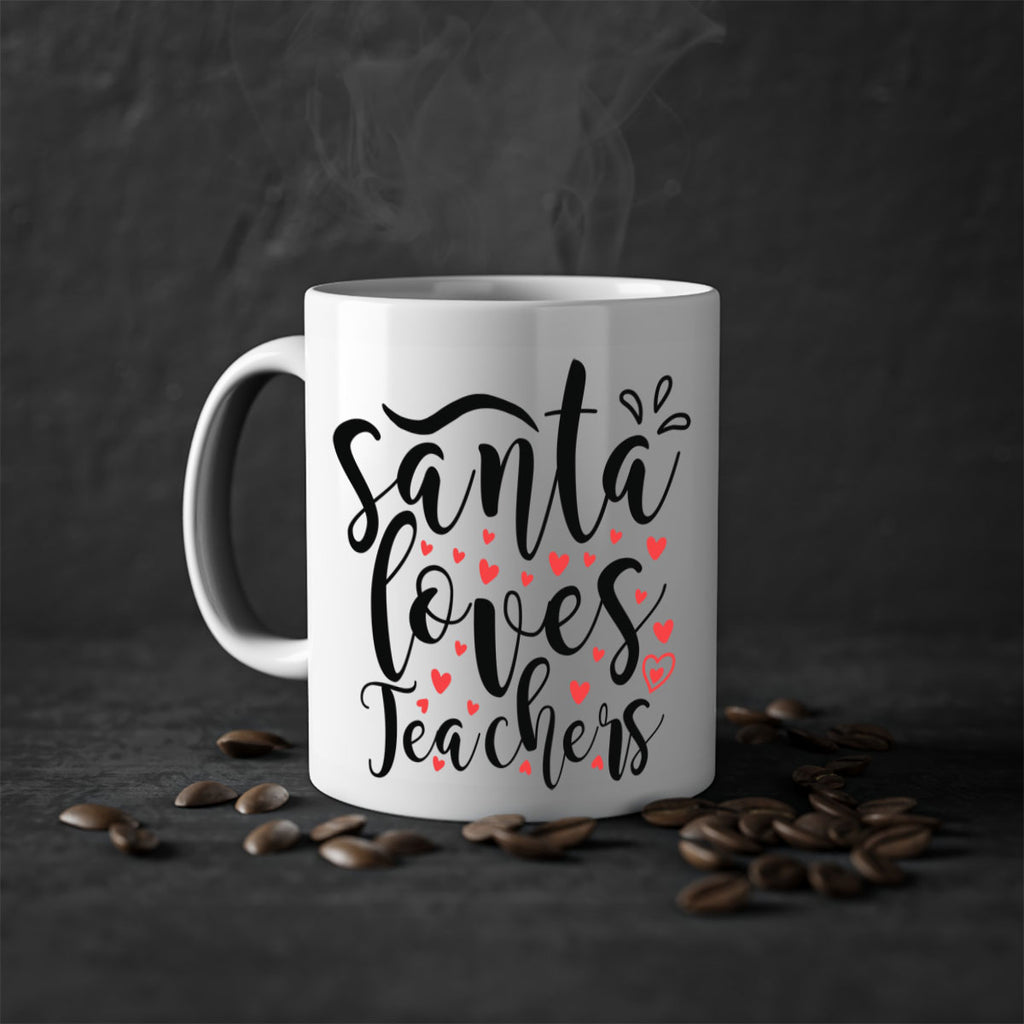 santa loves teachers 23#- christmas-Mug / Coffee Cup