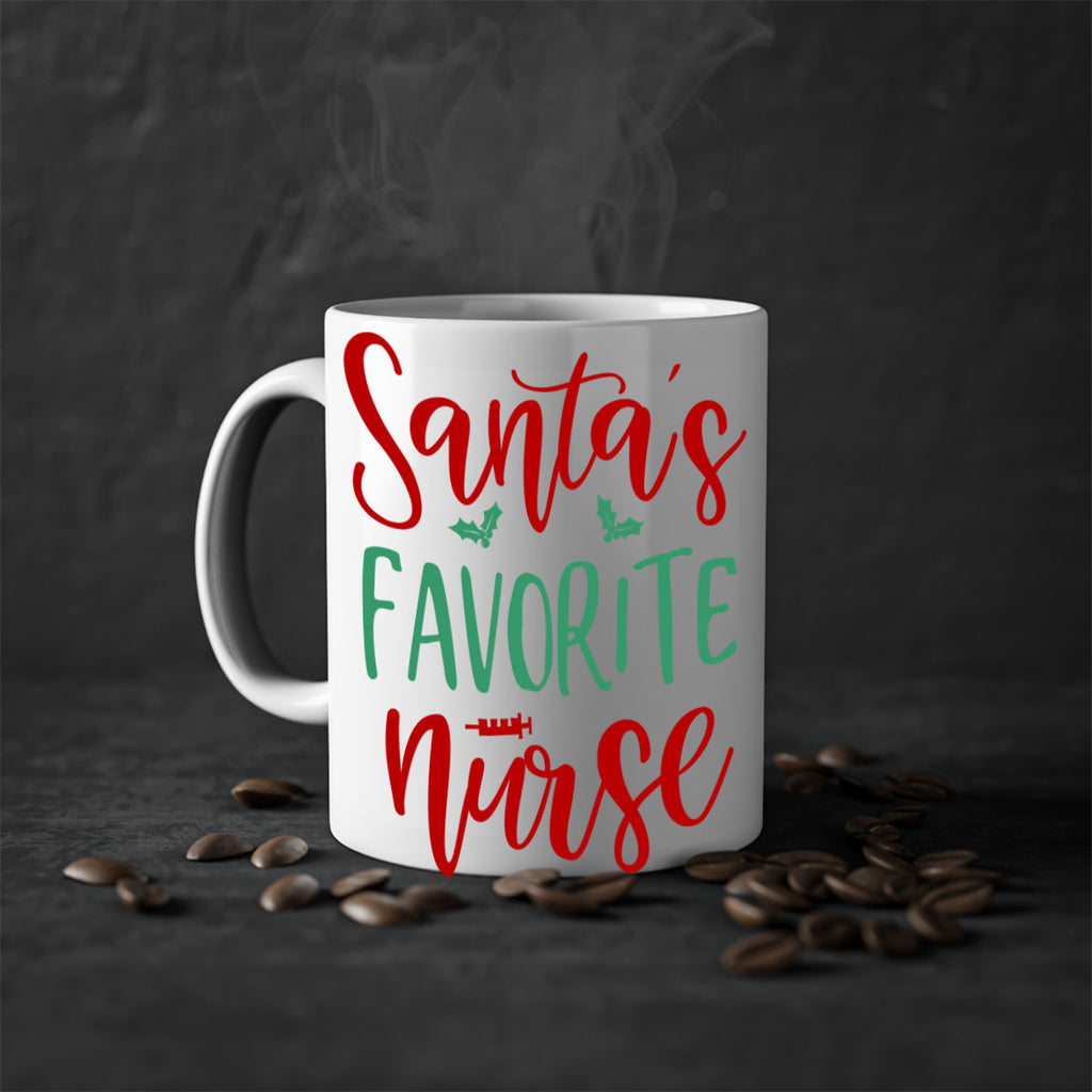 santa s favorite nurse style 608#- christmas-Mug / Coffee Cup