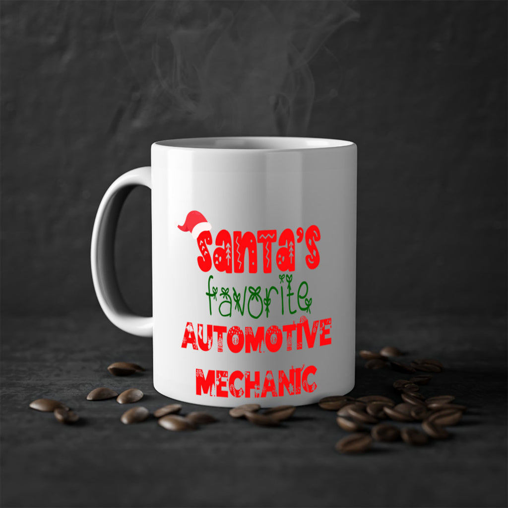 santas favorite automotive mechanic style 668#- christmas-Mug / Coffee Cup
