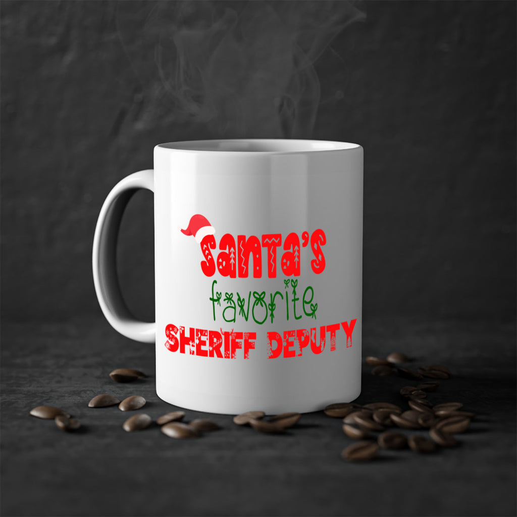 santas favorite sheriff deputy style 1077#- christmas-Mug / Coffee Cup