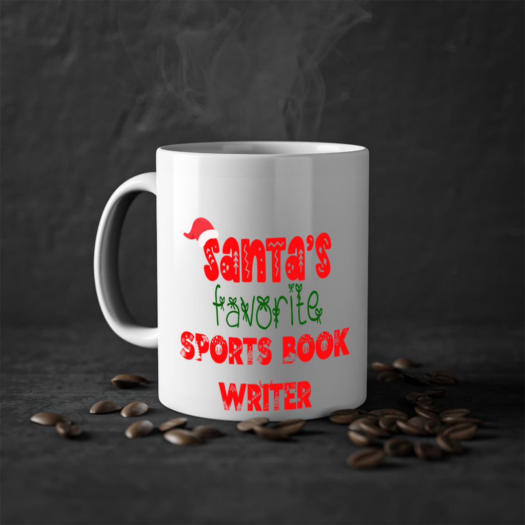 santas favorite sports book writer style 1091#- christmas-Mug / Coffee Cup