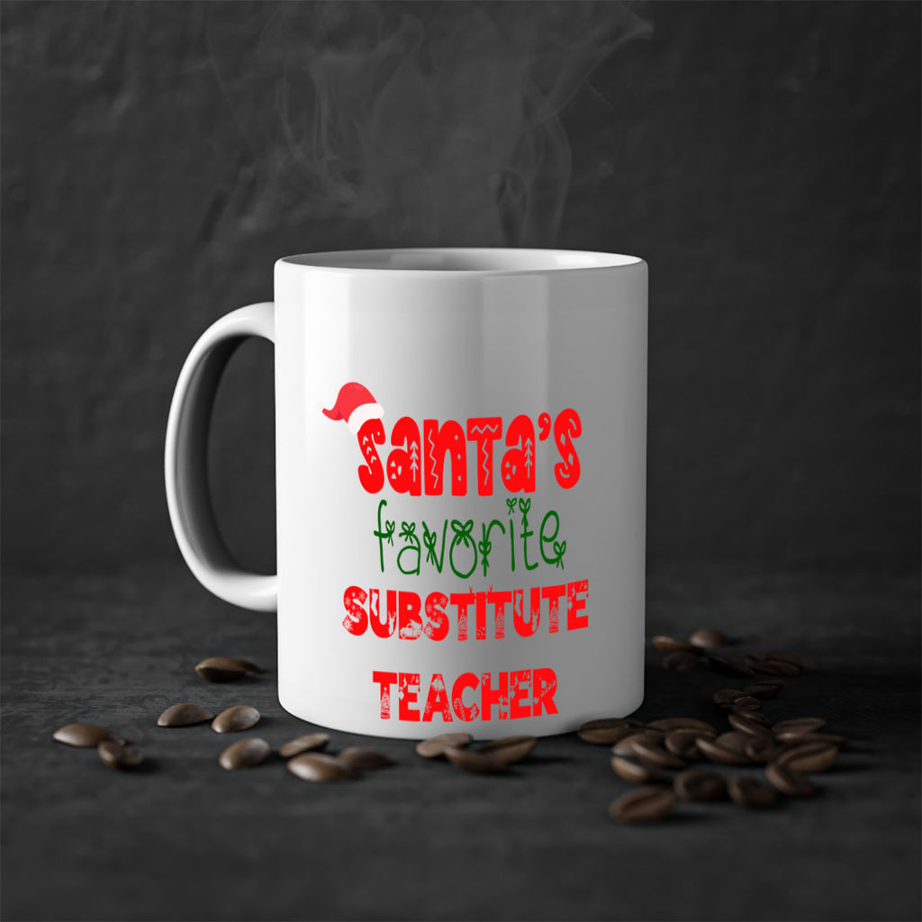 santas favorite substitute teacher style 1106#- christmas-Mug / Coffee Cup